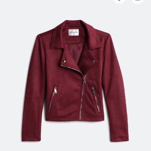 Versona Deep Red Leather Jacket